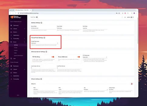 Thread pool settings
