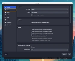 Select the Stream tab on the left side.