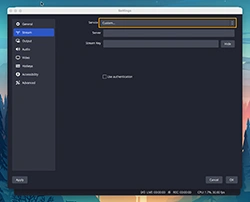 Switch the Service option to Custom.
