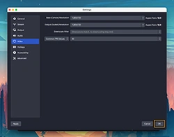 Confirm the settings by clicking the OK button.
