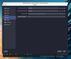 Select the Video tab on the left side.